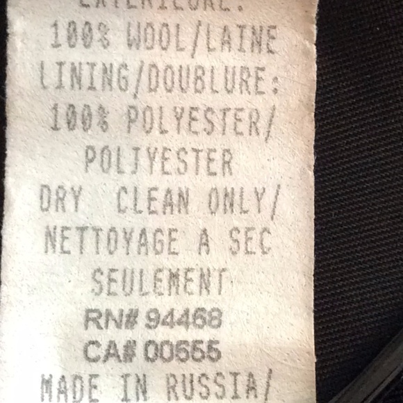 Grey 100% wool double breast coat / peacoat - Picture 4 of 4